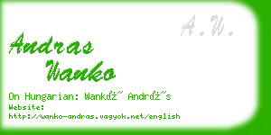 andras wanko business card